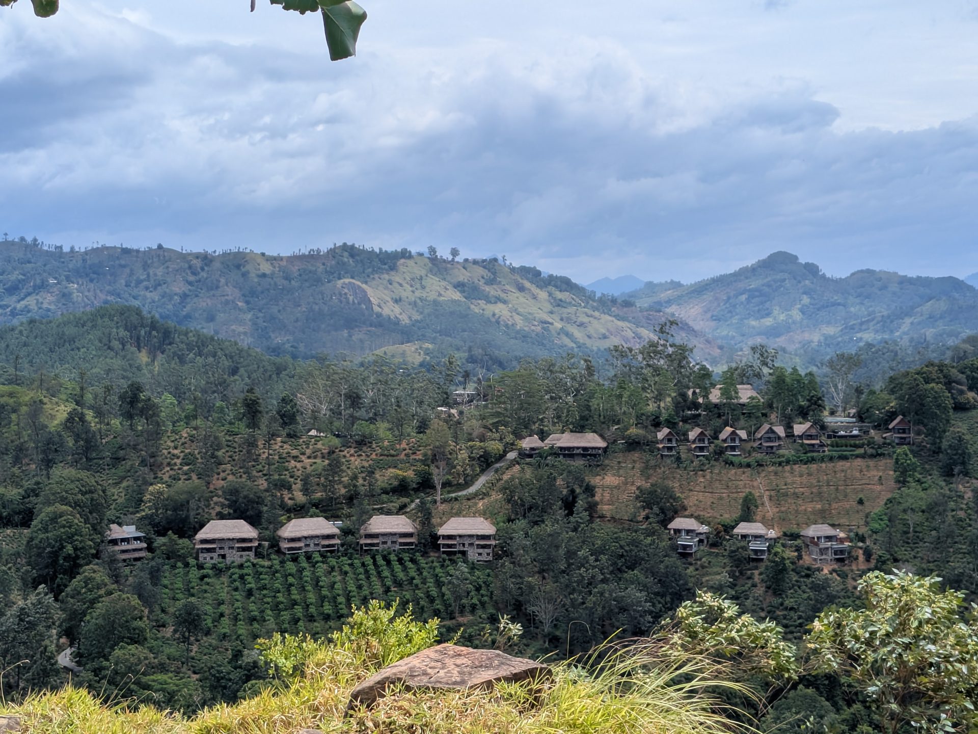 98 Acres Resort cabins seen from Little Adam's Peak
