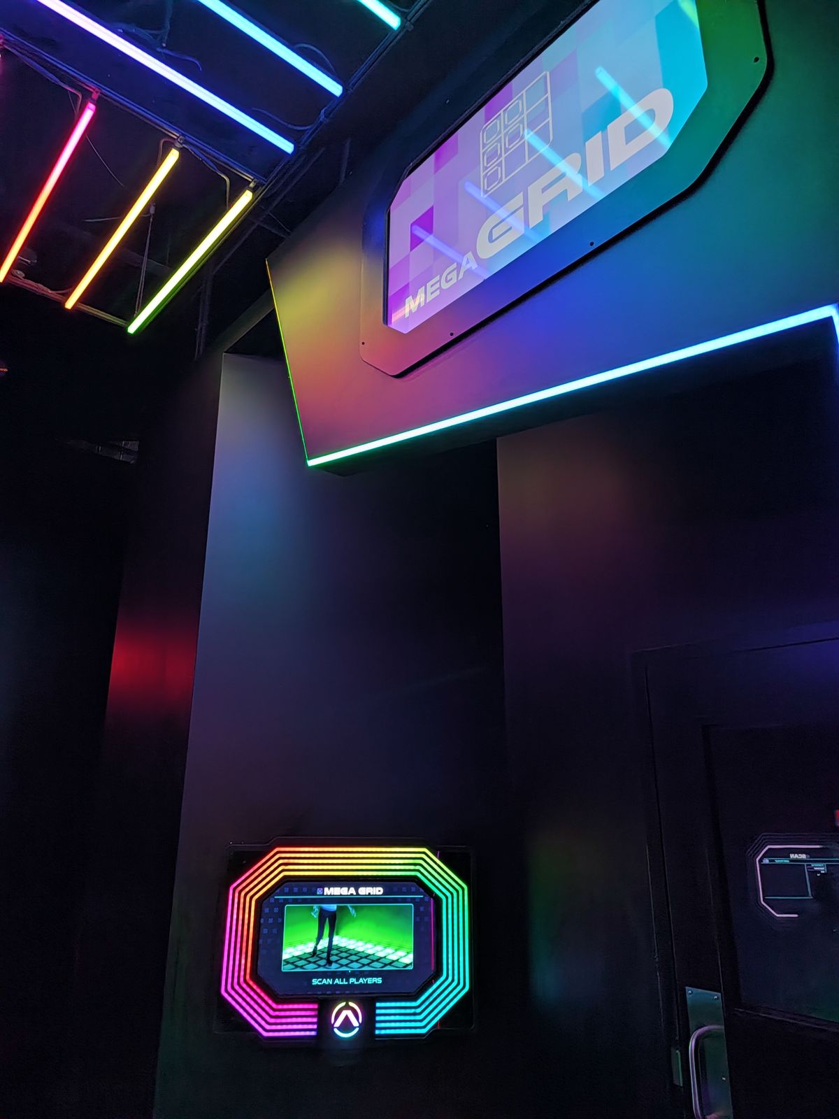 Entrance to the Grid game room at Activate Games