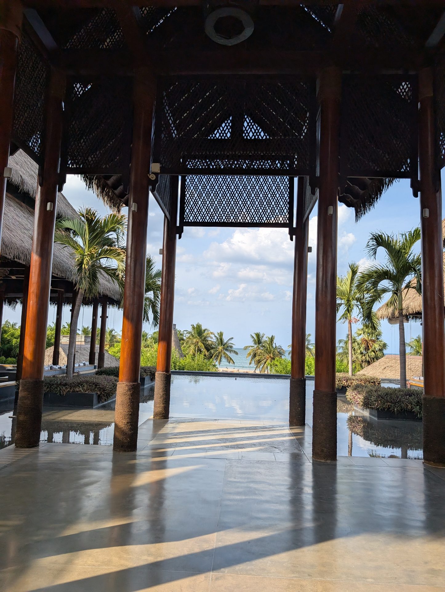 Open-air lobby pavilion at Anantaya Resort and Spa Pasikudah