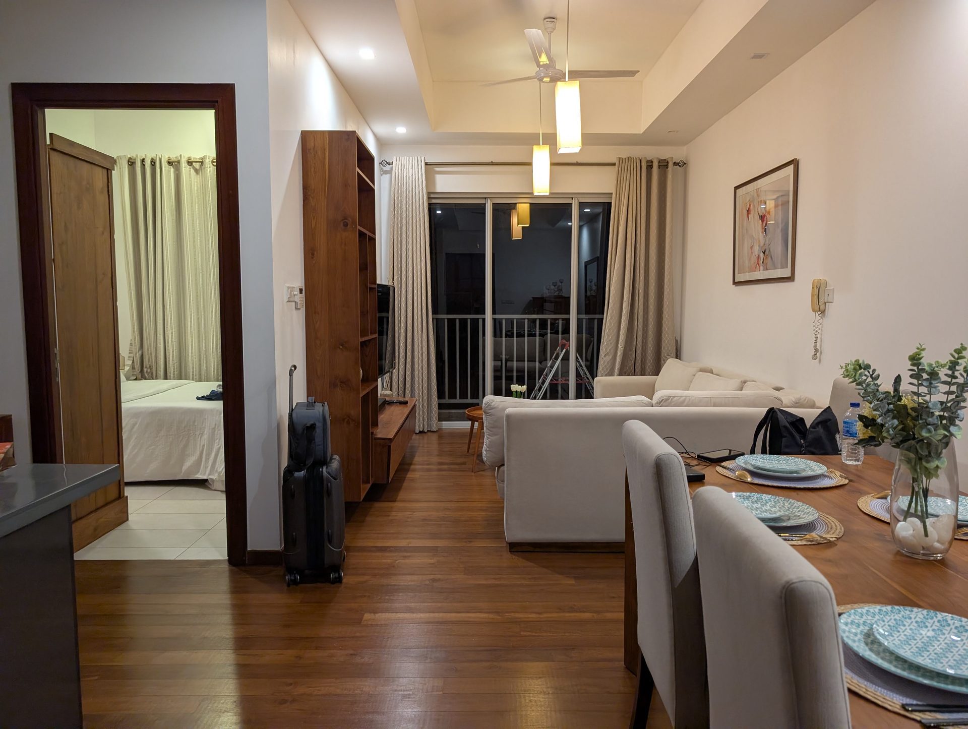 Spacious living room at Capitol Elite apartments in Colombo 7