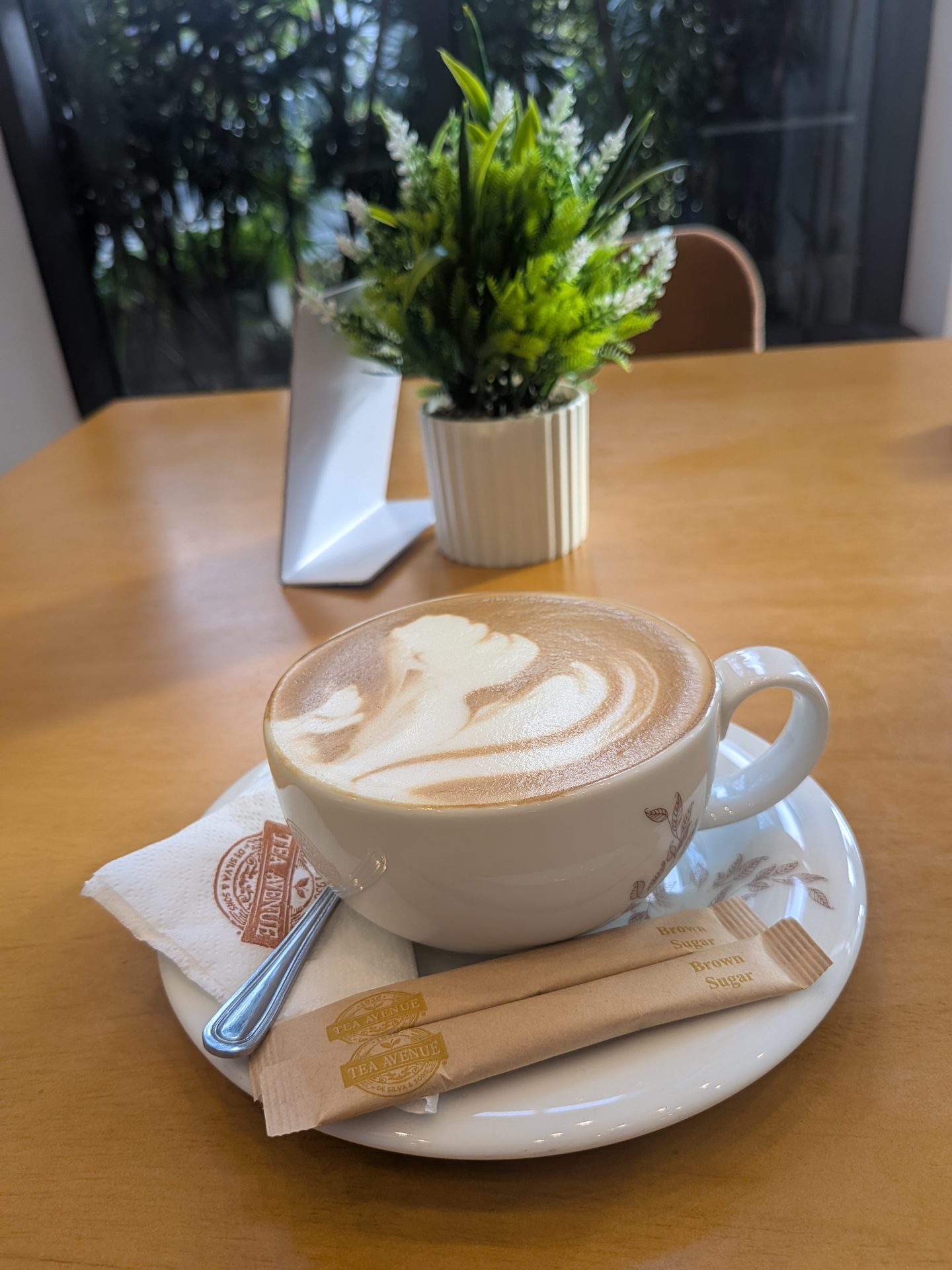 Cappuccino at Daily Brew cafe in Colombo