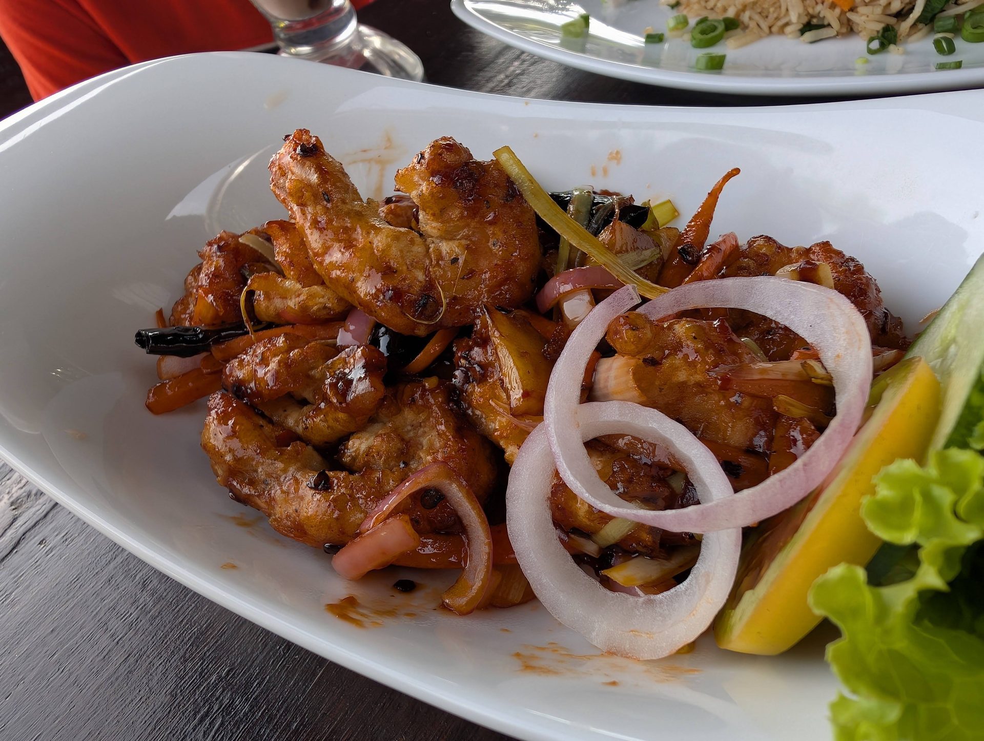 Devilled prawns at The Plate by Flower Garden in Ella
