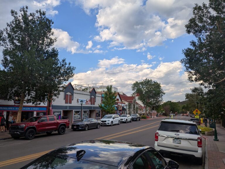 Elkhorn Avenue in downtown Estes Park, Colorado
