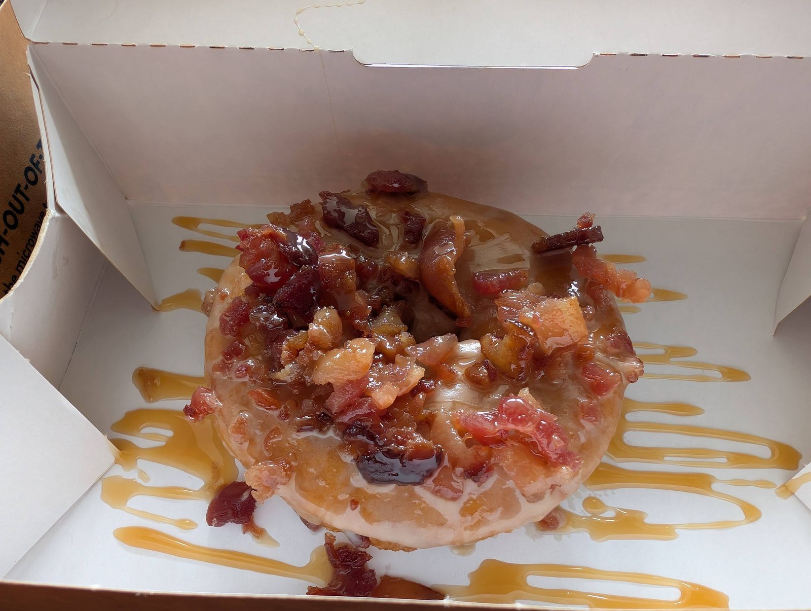 Maple bacon donut from Duck Donuts in Huntington Beach