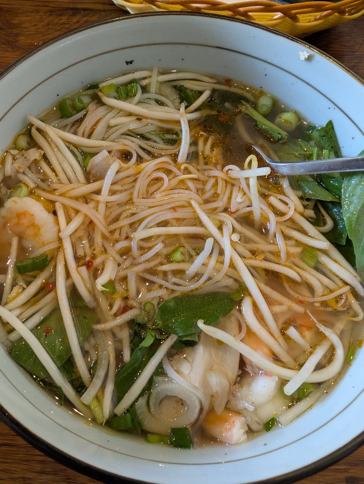 Kindling Bowl pho with bean sprouts and Thai basil added