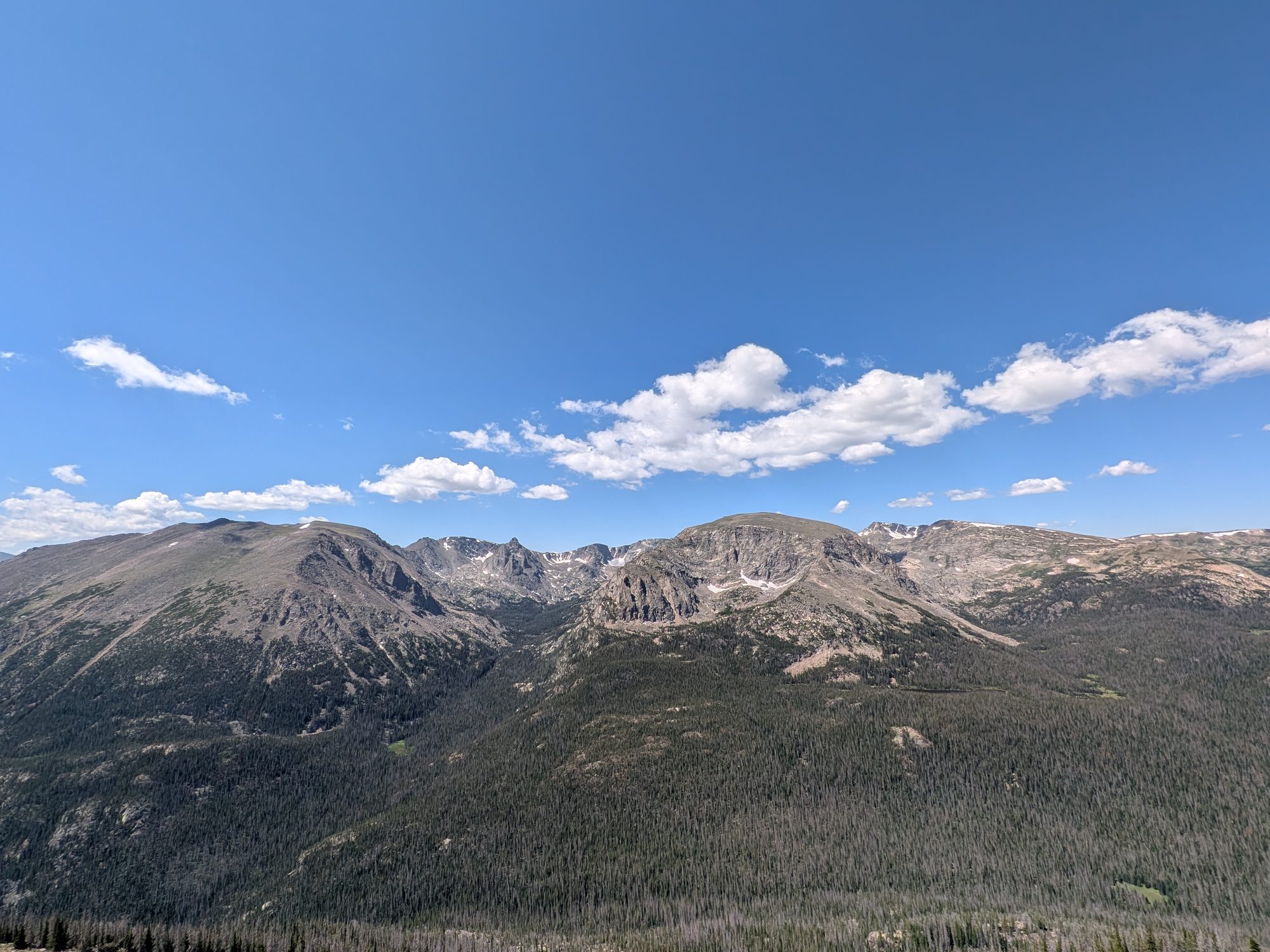 Forest Canyon and the peaks of the Continental Divide from Forest Canyon Overlook