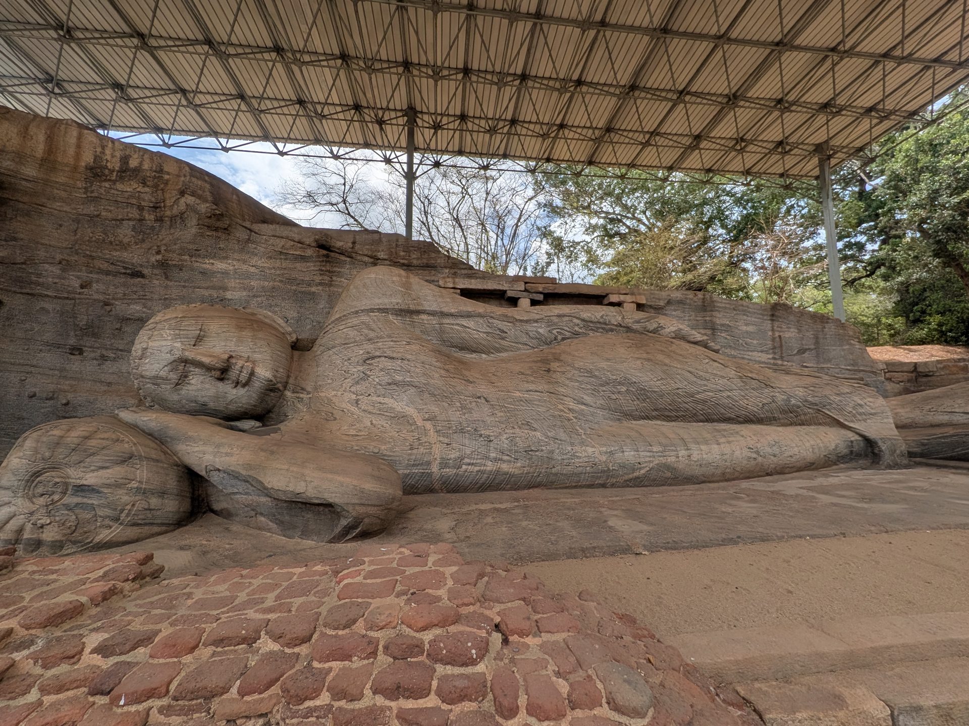 Reclining Buddha at Gal Vihara in Polonnaruwa
