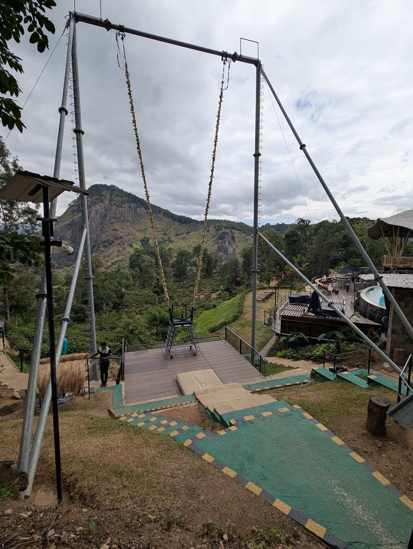Giant swing at an adventure park near Little Adam's Peak
