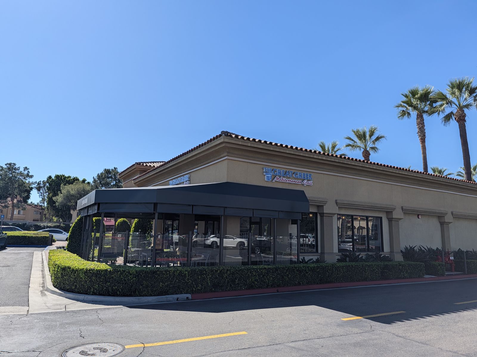 The Great Greek Mediterranean Grill Irvine exterior on Alton Parkway