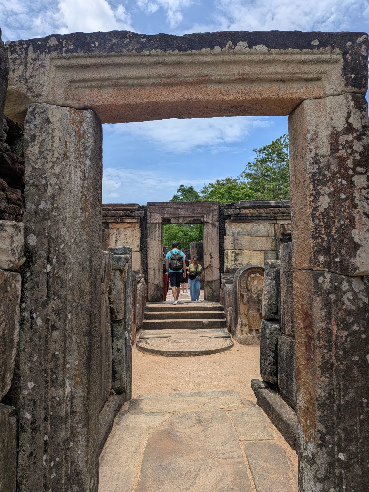 Stone doorways of the Hatadage in Polonnaruwa
