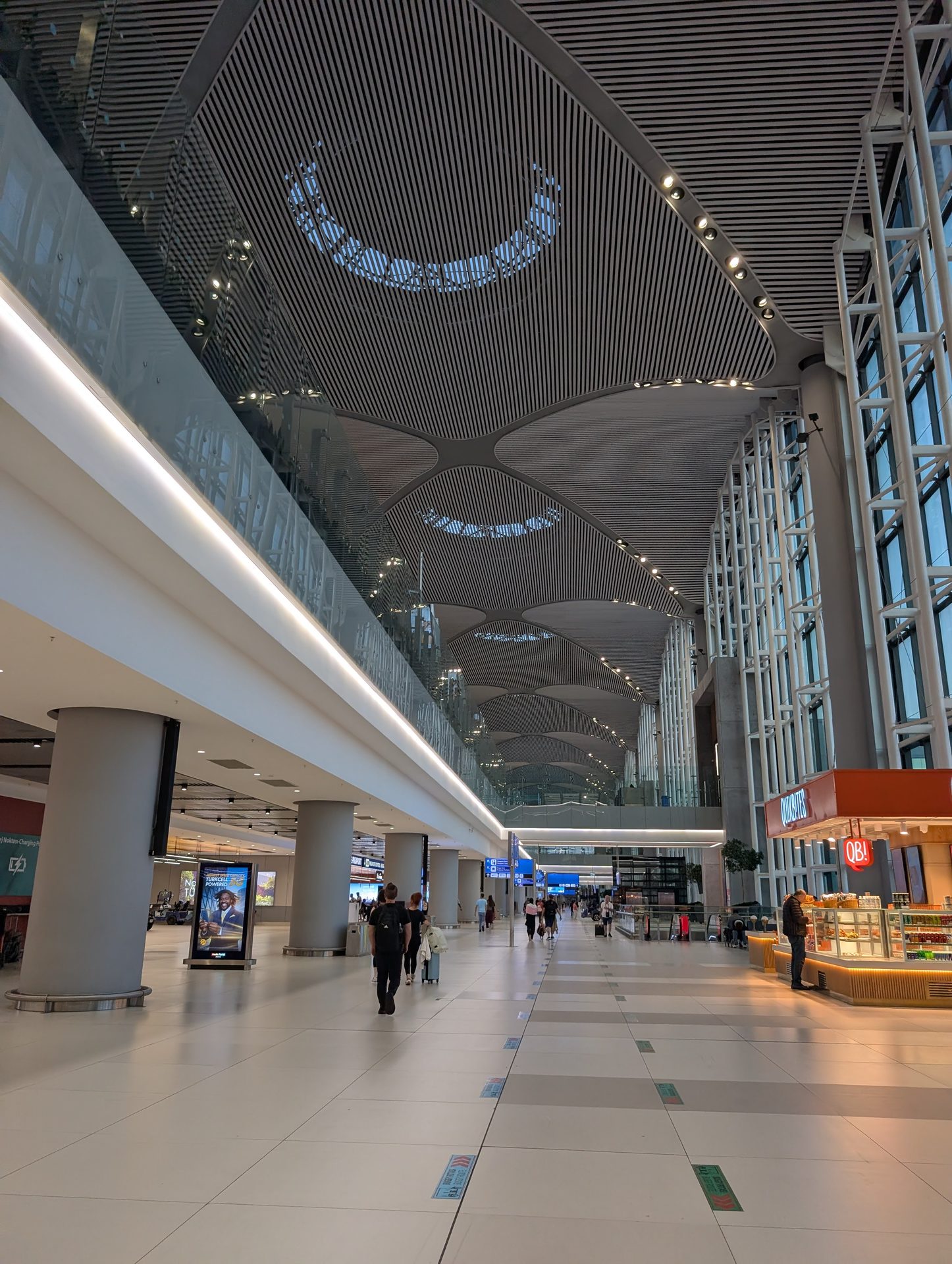 Inside the main terminal hall at Istanbul Airport