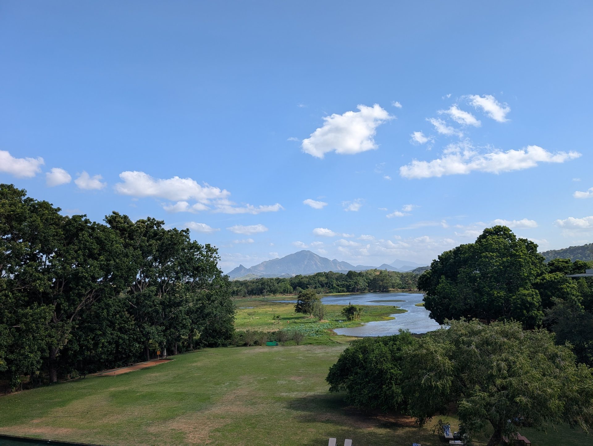 Lake and mountain view from a room at Jetwing Lake