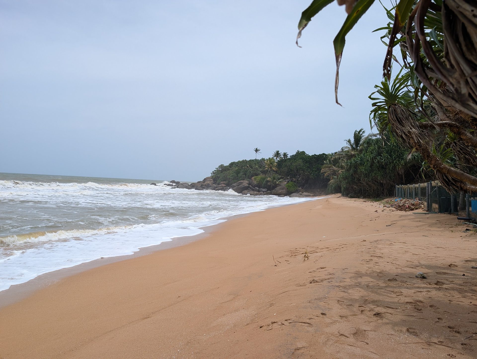 Kosgoda beach next to the turtle hatchery