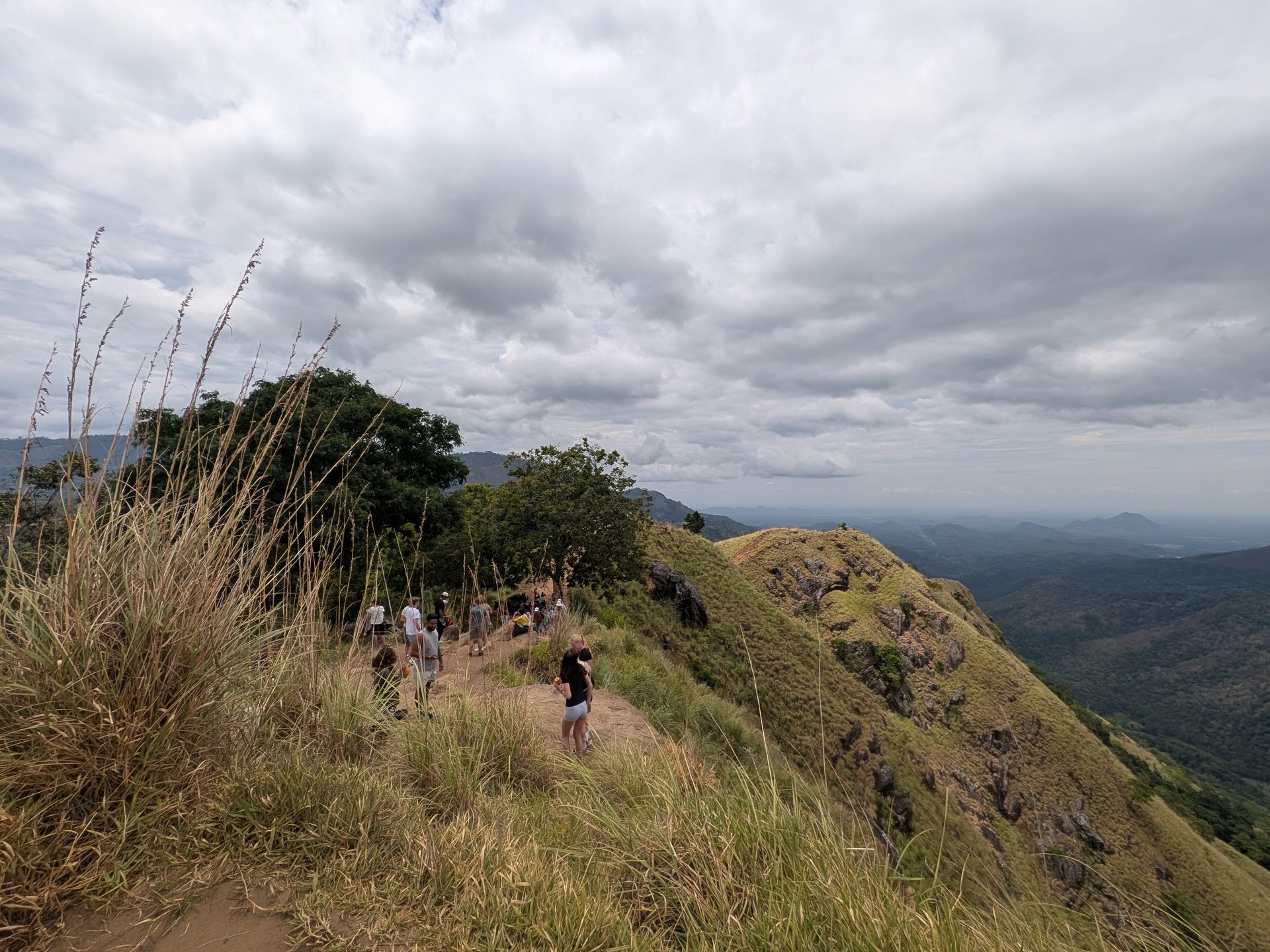Hikers on the ridge trail at Little Adam's Peak