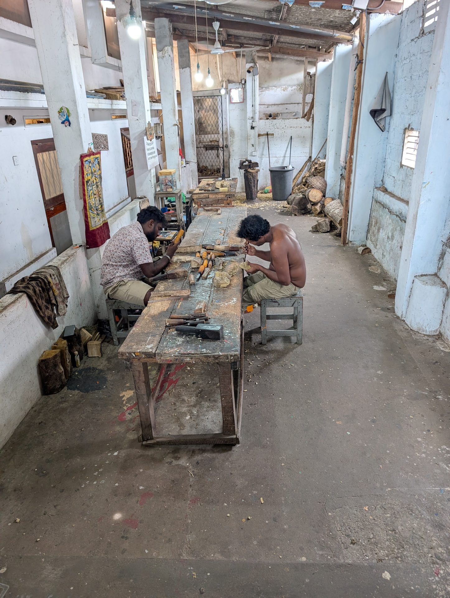 Mask carving workshop next to the Ambalangoda museum