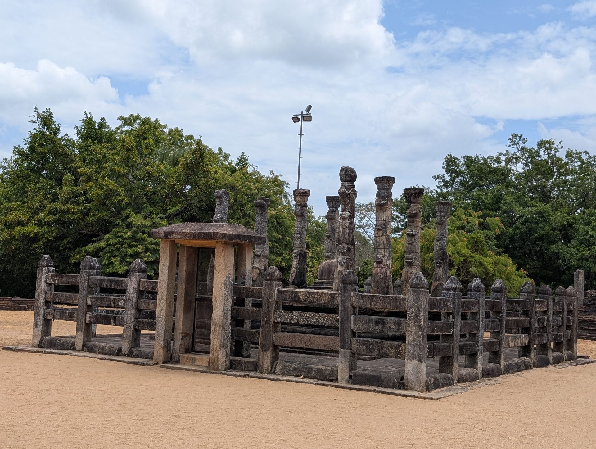 Nissanka Latha Mandapaya with lotus-stalk pillars