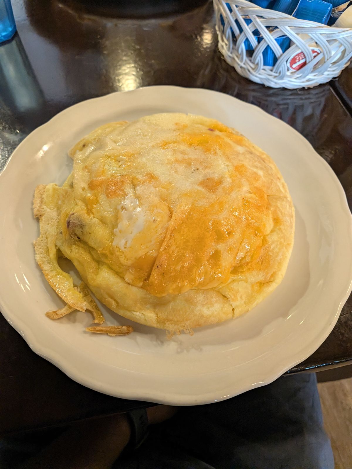 Oven-baked Irish omelette with melted cheese at The Original Pancake House