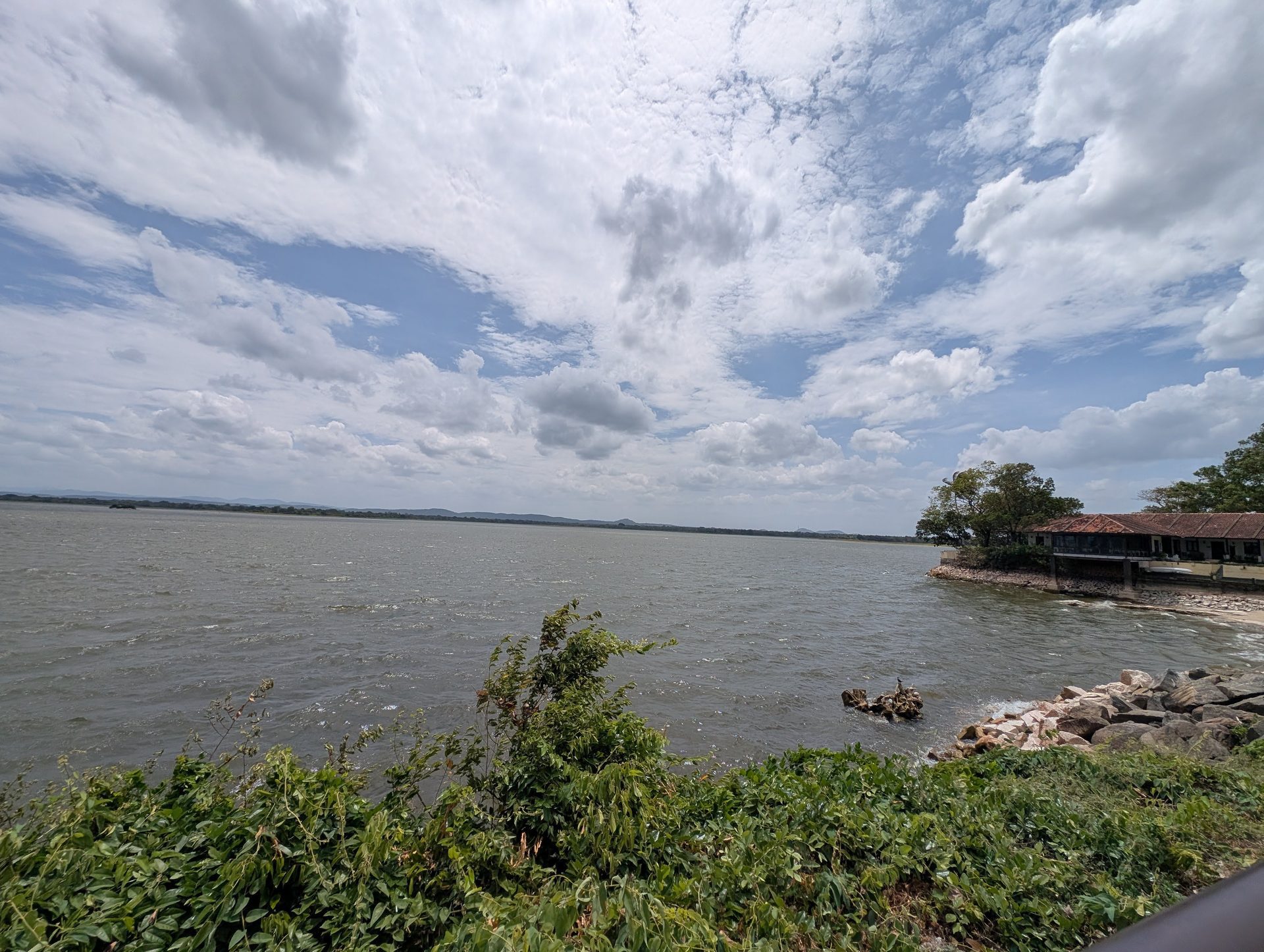 View across Parakrama Samudra lake