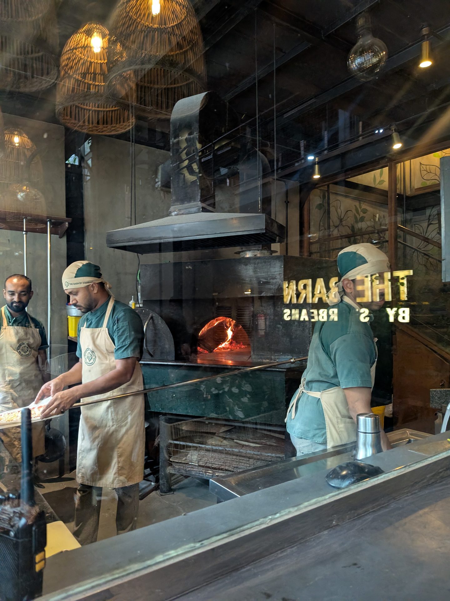 Wood-fired pizza oven at The Barn by Starbeans in Ella