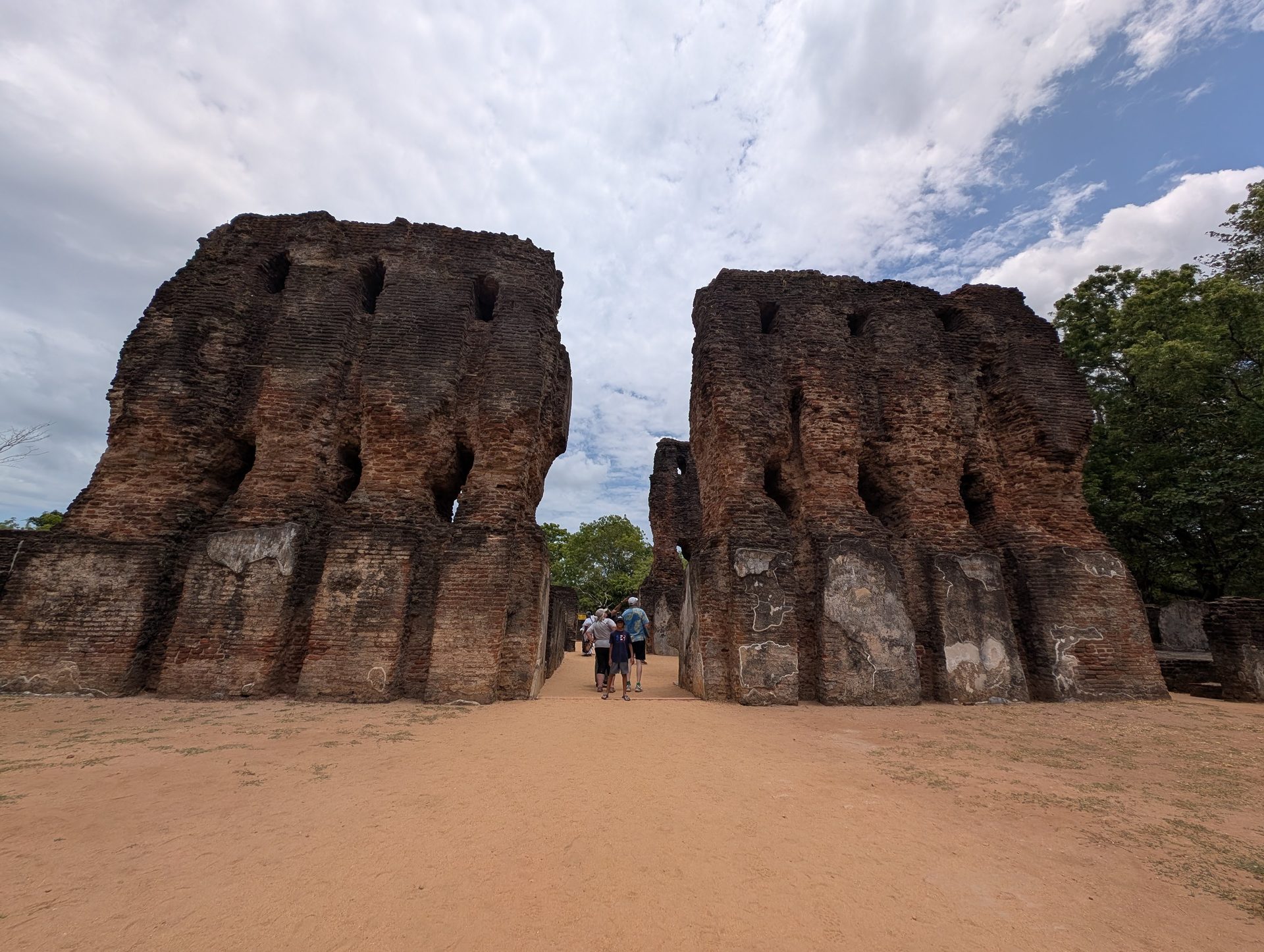 Brick walls of the Royal Palace in Polonnaruwa