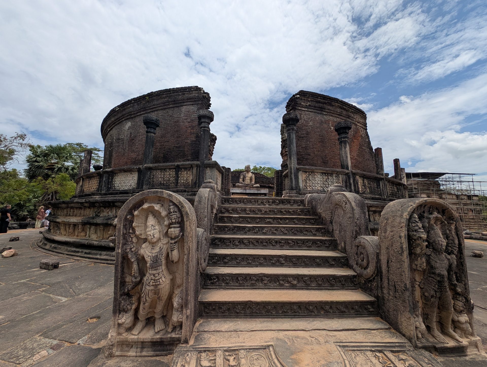 The round Vatadage relic house in Polonnaruwa