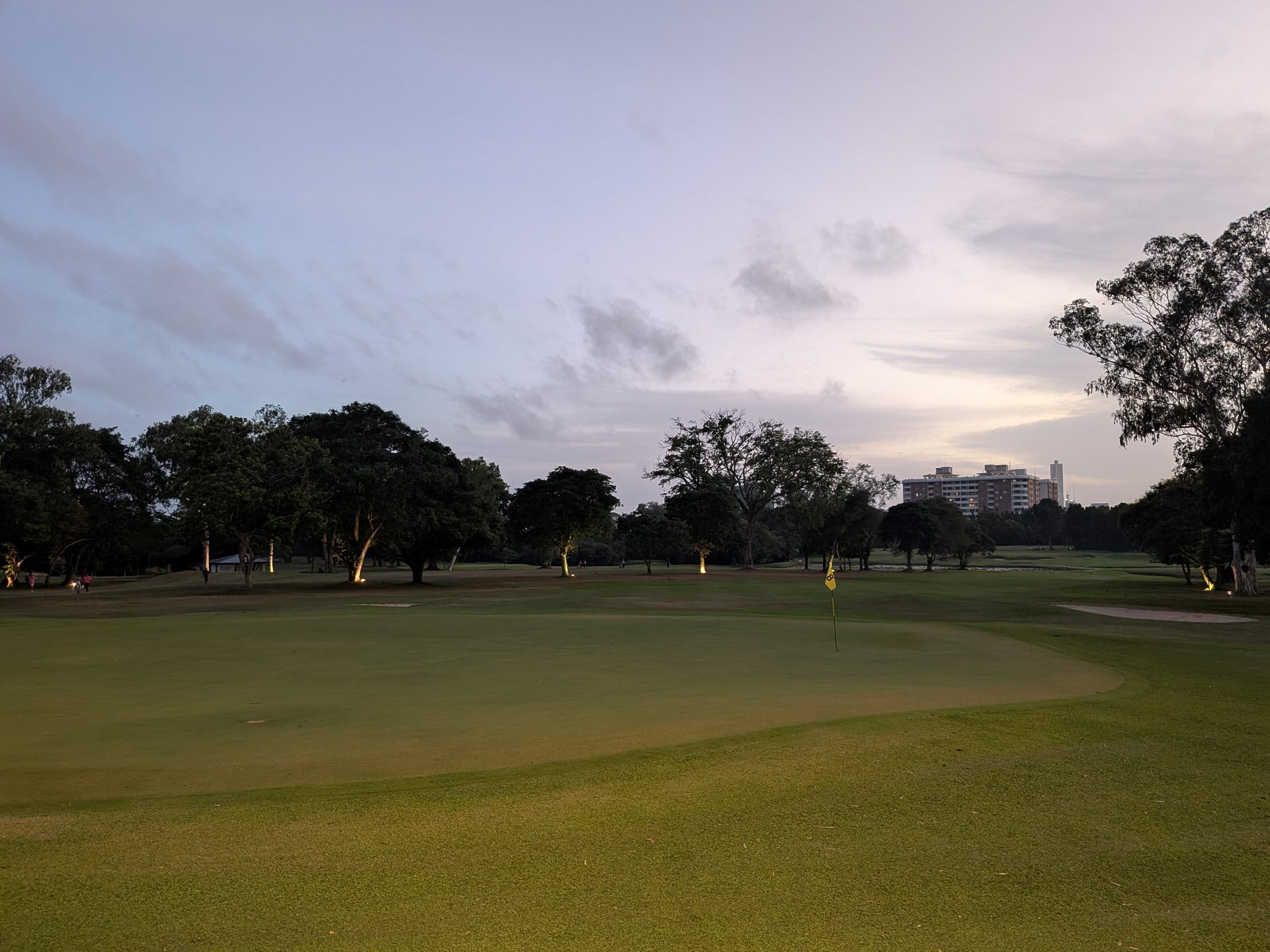 Fairway at the Royal Colombo Golf Club at dusk