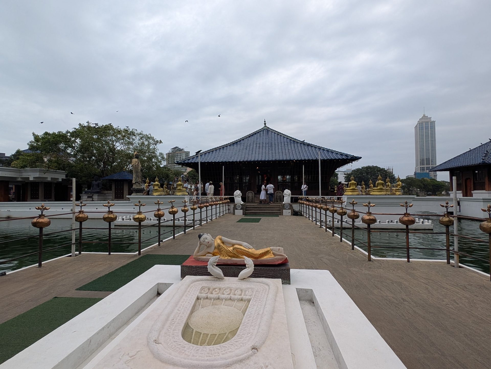 Seema Malaka temple pavilion on Beira Lake in Colombo