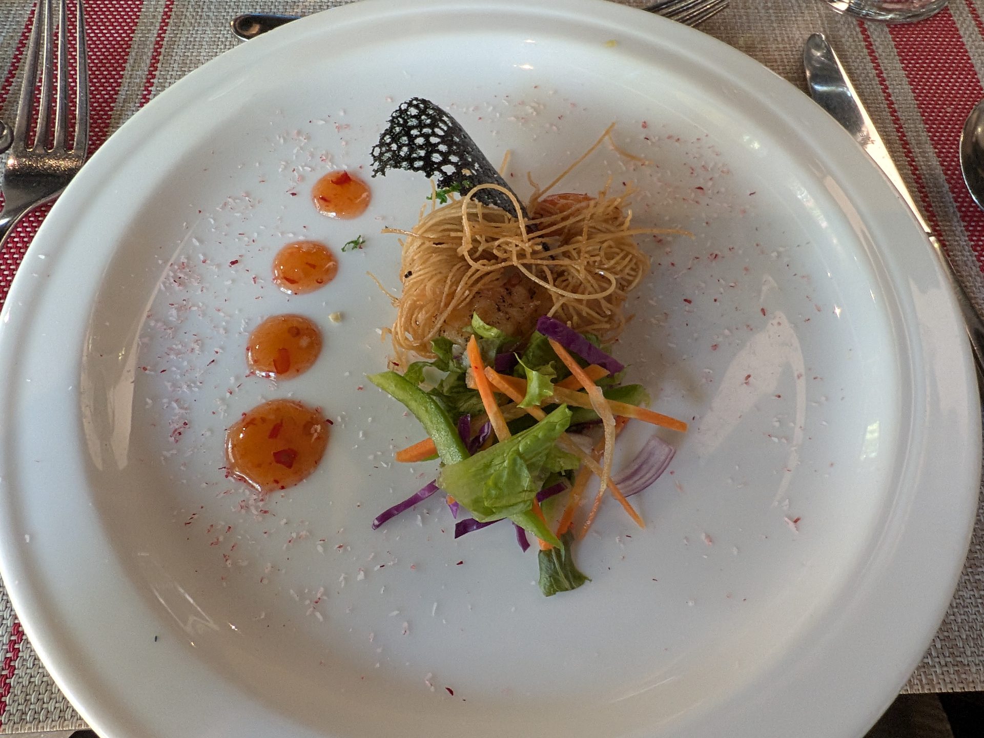Plated starter at lunch at Sigiriya Jungles