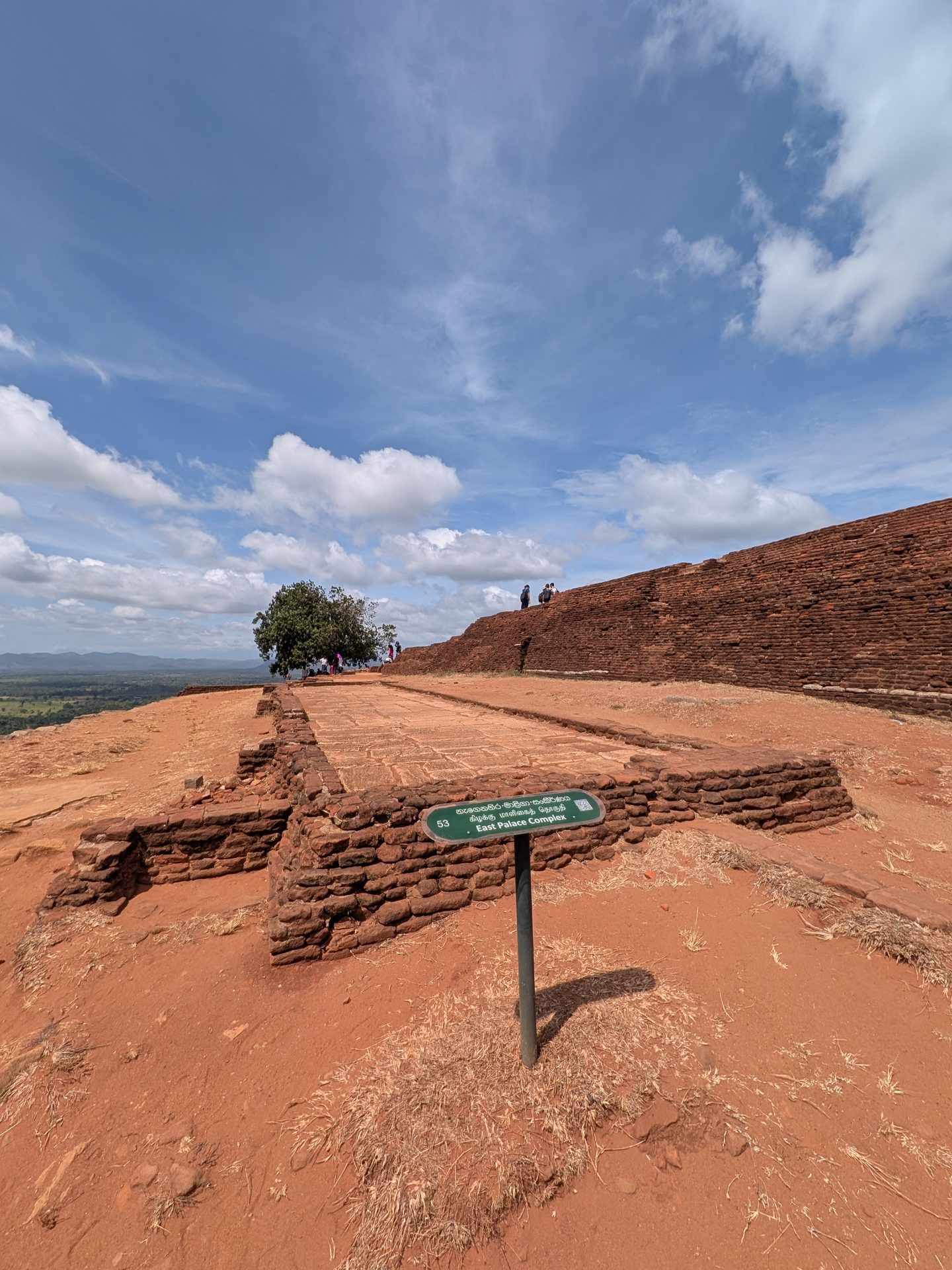 Brick ruins on the summit of Sigiriya Rock
