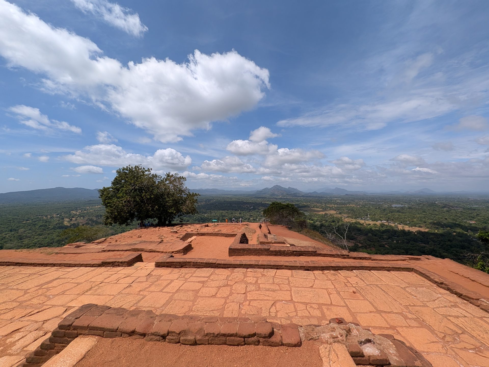 Terraced ruins on the Sigiriya summit