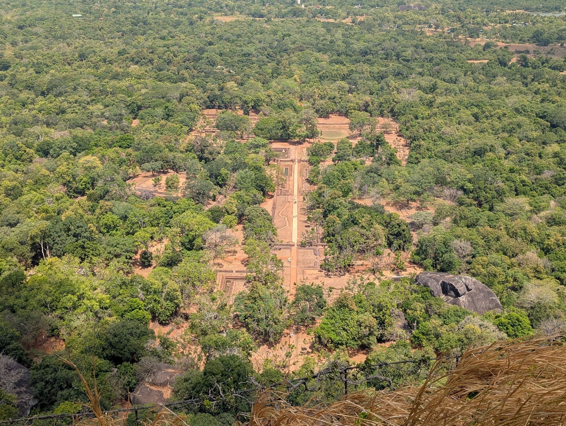 Sigiriya water gardens seen from the summit