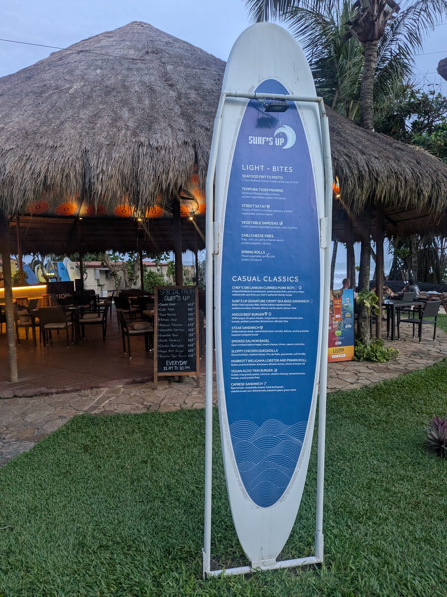 Surf's Up beach bar at the Weligama Bay Marriott