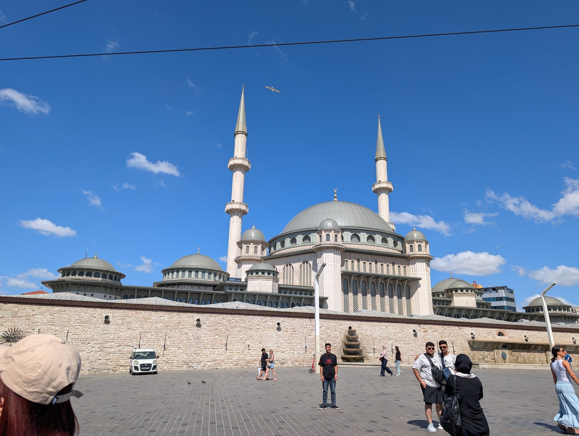 Taksim Mosque exterior with two minarets
