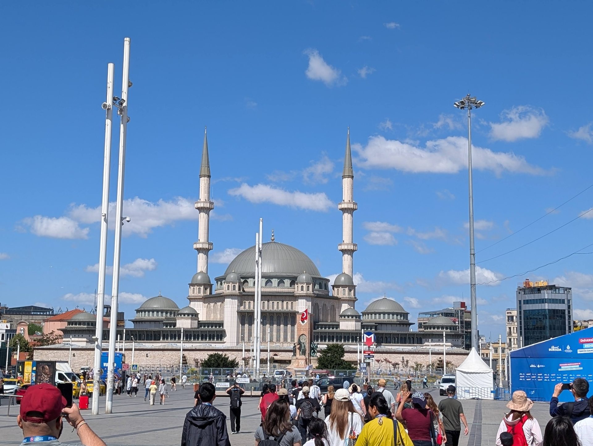 Taksim Square with Taksim Mosque in Istanbul