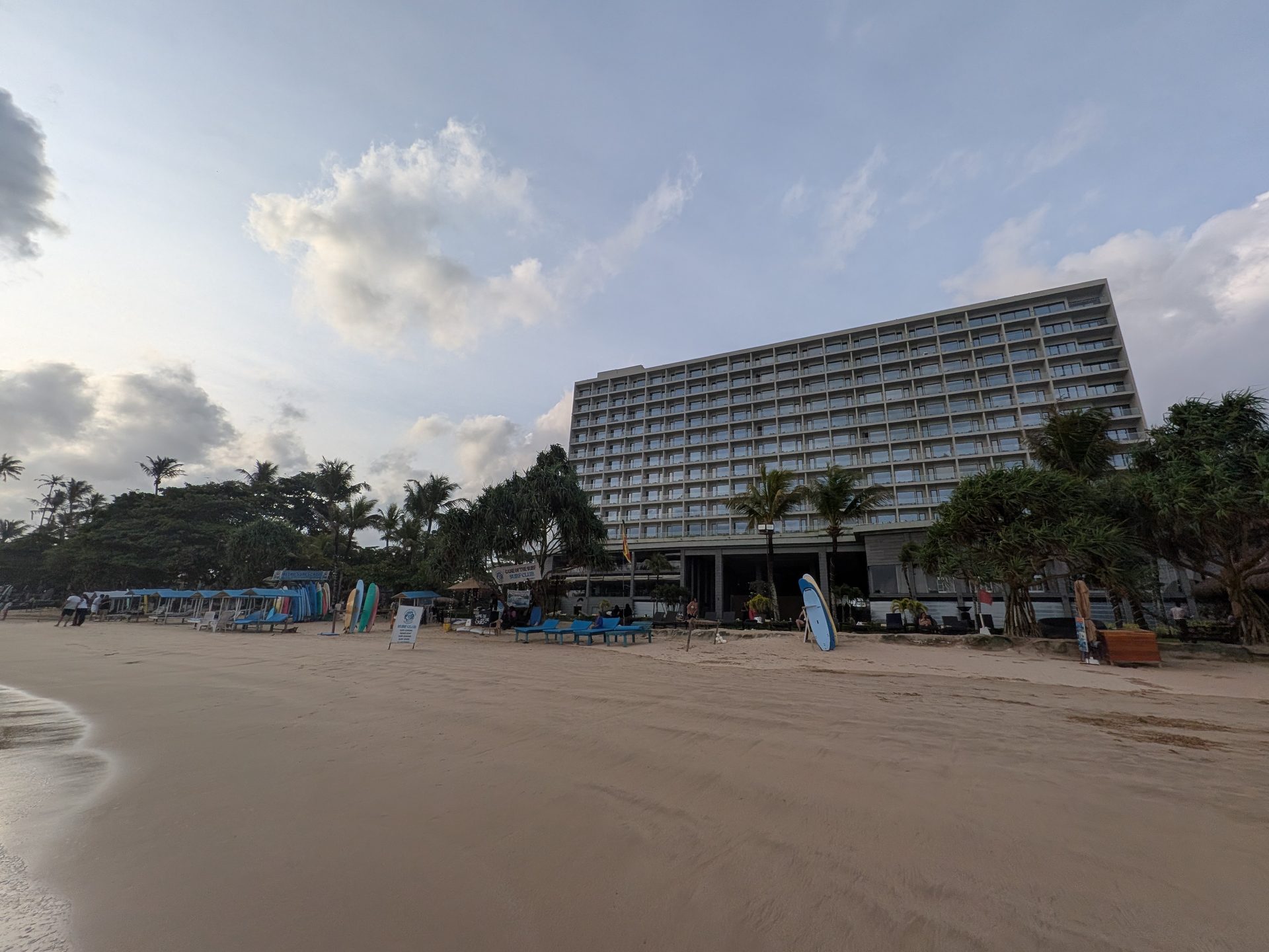 Weligama Bay Marriott seen from the beach