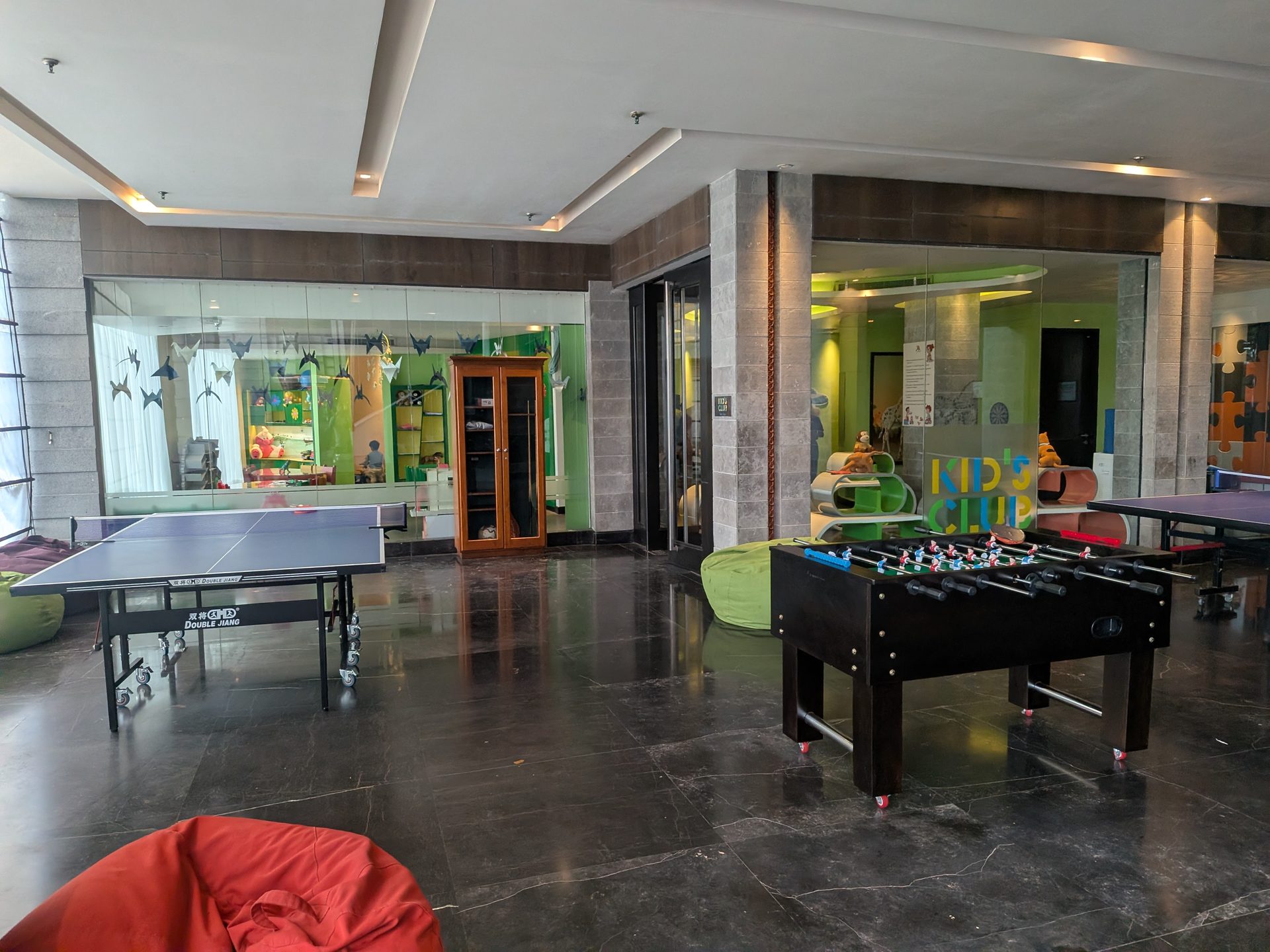 Games room with ping pong and foosball at the Weligama Bay Marriott