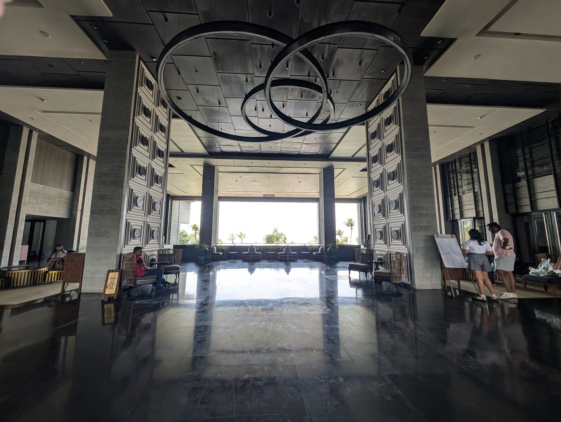 Open-air lobby at the Weligama Bay Marriott