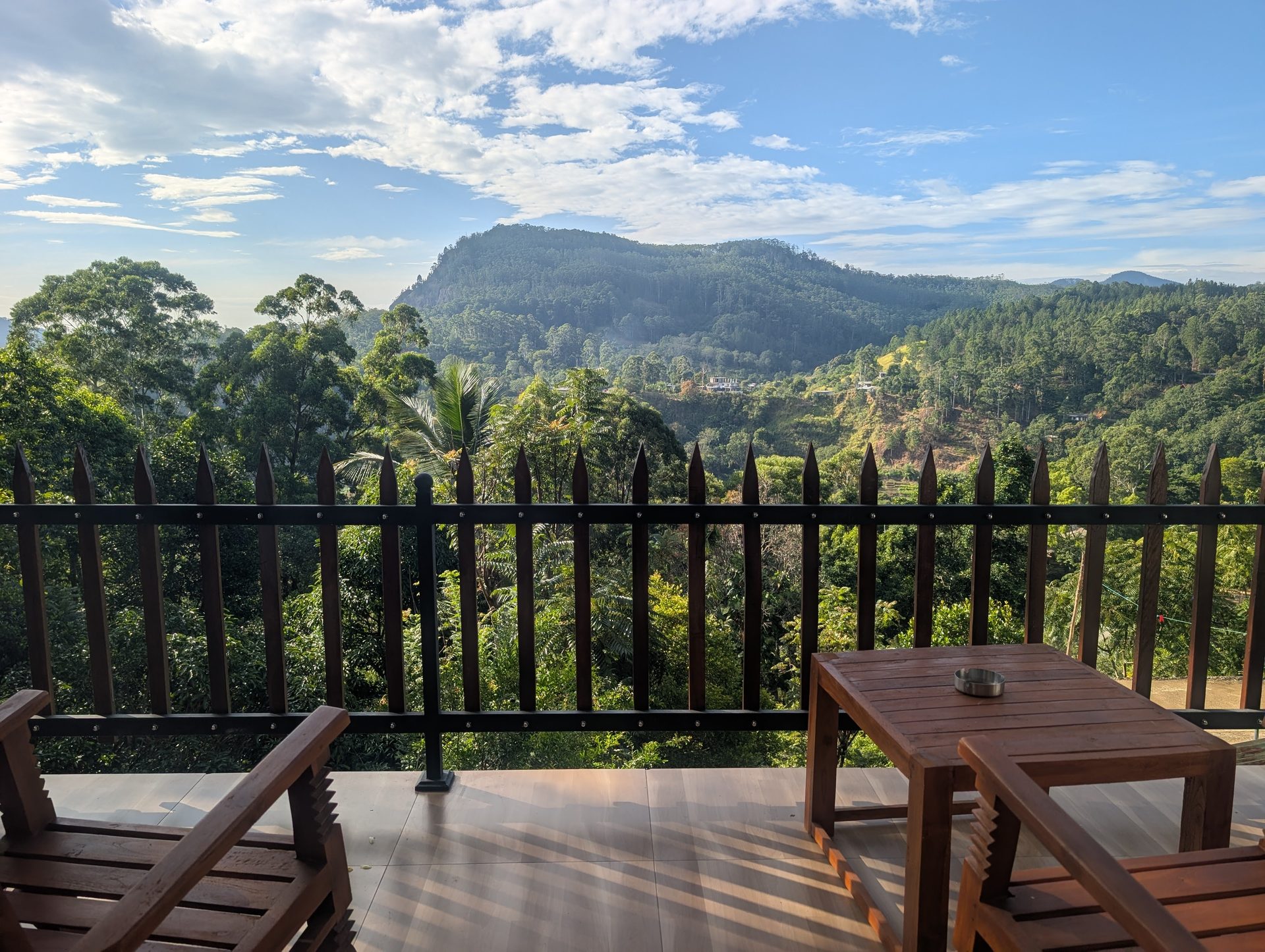 Morning view of the mountains from the balcony at Zircon Ella